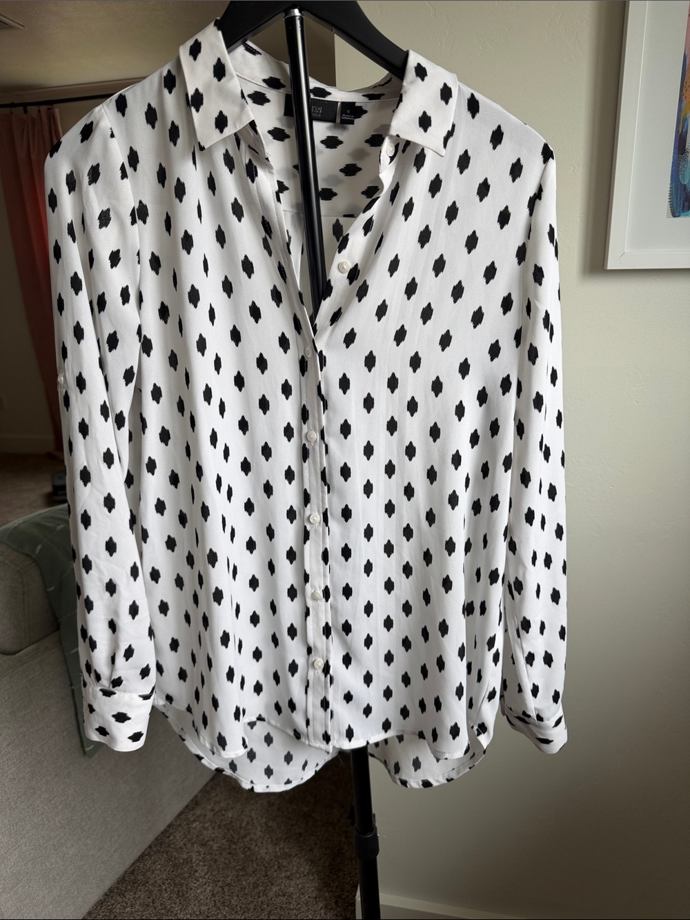 Apt. 9 White and Black Blouse